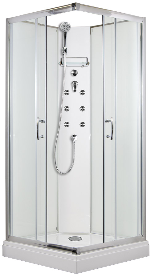 ARTTEC SMARAGD 90x90 cm - Masážní box model 4 grape sklo