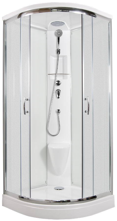 ARTTEC BRILIANT 90x90 cm - Sprchový box model 3 chinchilla sklo