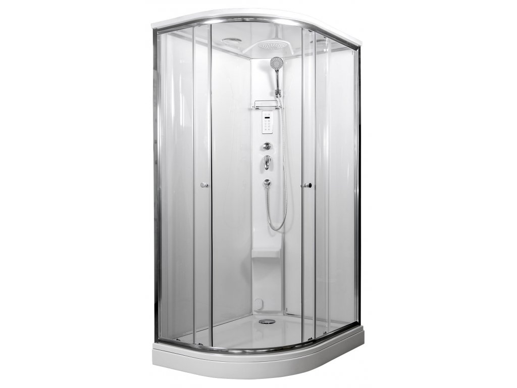 ARTTEC SIRIUS 120x90 cm - Parní sprchový box model 8 chinchilla sklo pravá vanička