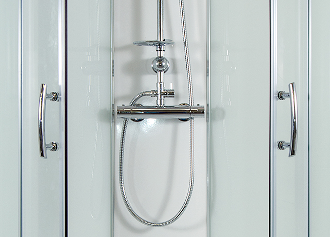 ARTTEC CALYPSO 90x90 cm - Termo sprchový box model 6 čiré sklo, pohled dovnitř boxu