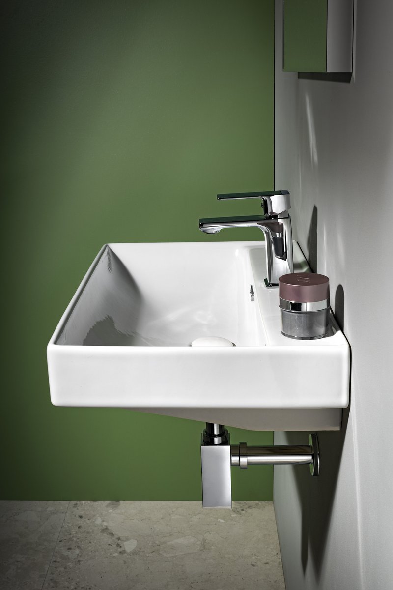 Aqualine PARLA keramické umyvadlo 65x38cm, bílá, na stěně s baterií