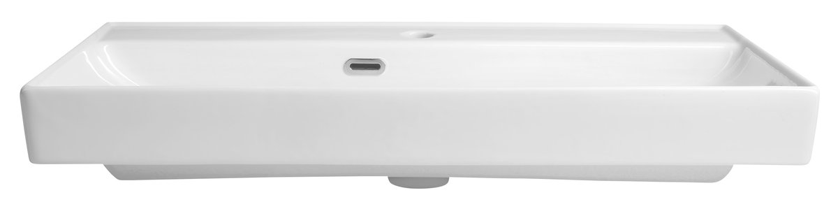 Aqualine PARLA keramické umyvadlo 80x38cm, bílá, pohled zepředu zboku