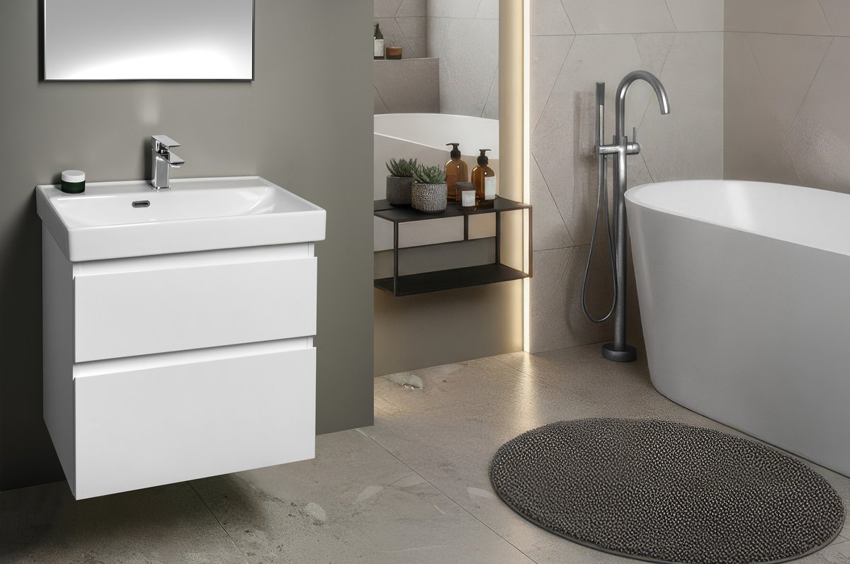 Aqualine PARLA keramické umyvadlo 80x38cm, bílá, se skříňkou v koupelně