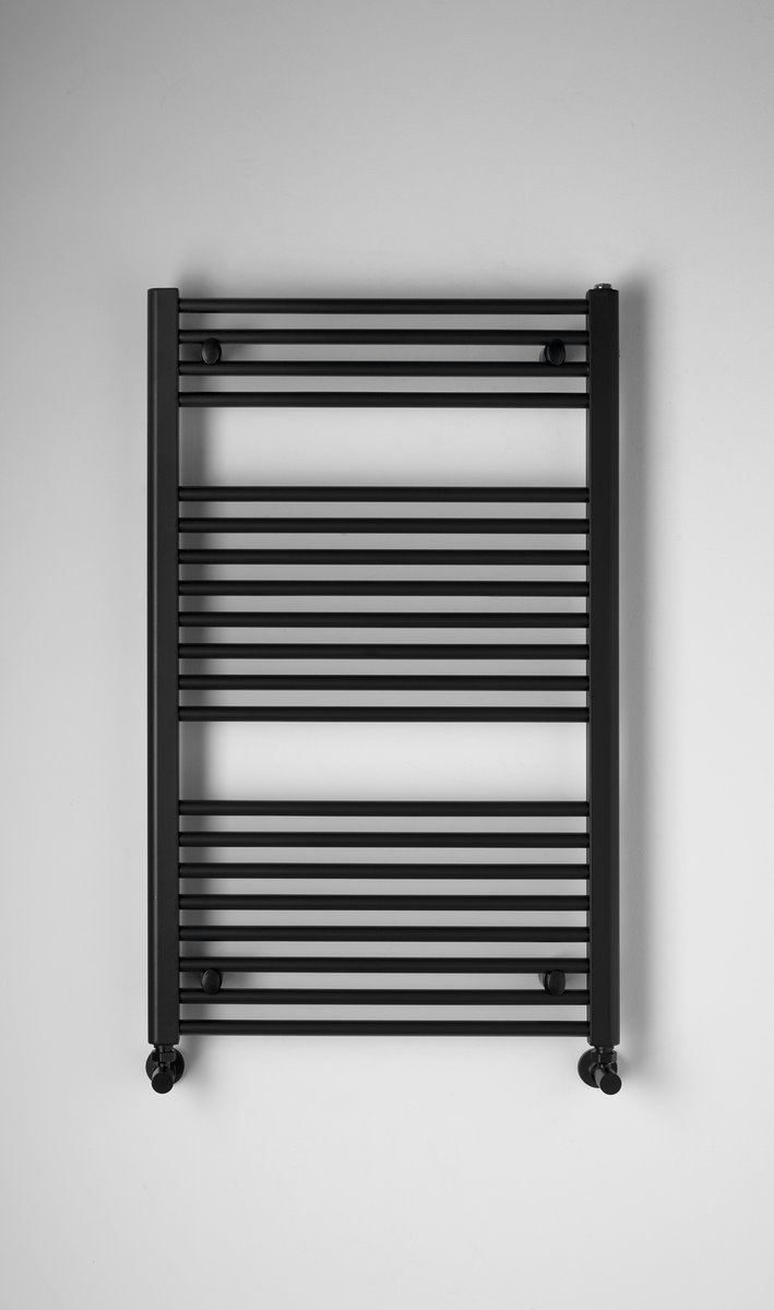 Aqualine DIRECT otopné těleso s bočním připojením 600x960mm, černá mat, celkový pohled