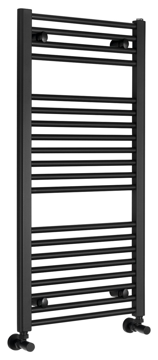 Aqualine DIRECT otopné těleso s bočním připojením 450x960mm, černá mat