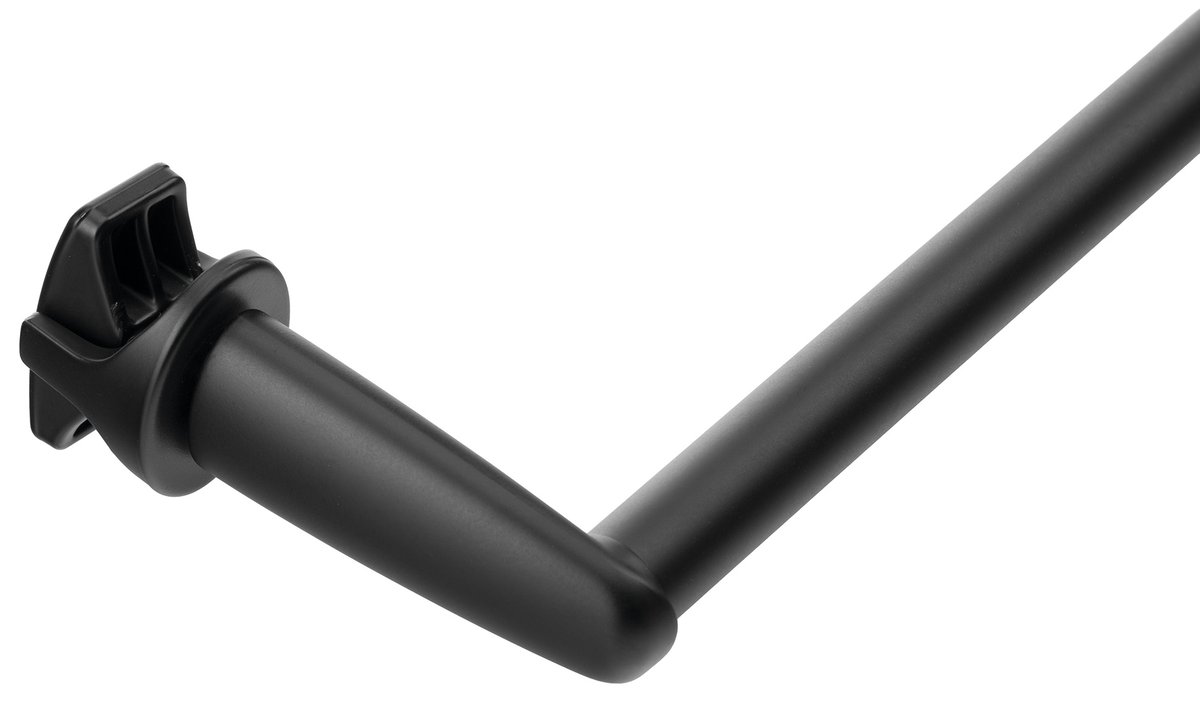 Aqualine Sušák ručníků na otopná tělesa 46cm rovný, černá mat, detail úchytu
