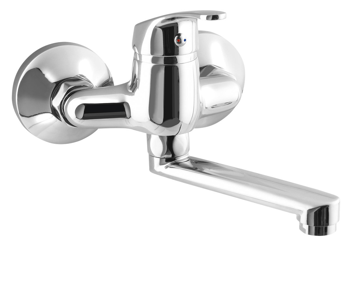 Aqualine AQUALINE 35 nástěnná baterie, rozteč 100mm, ramínko ploché 120mm, chrom