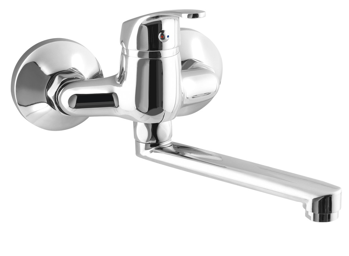 Aqualine AQUALINE 35 nástěnná baterie, rozteč 100mm, ramínko ploché 160mm, chrom