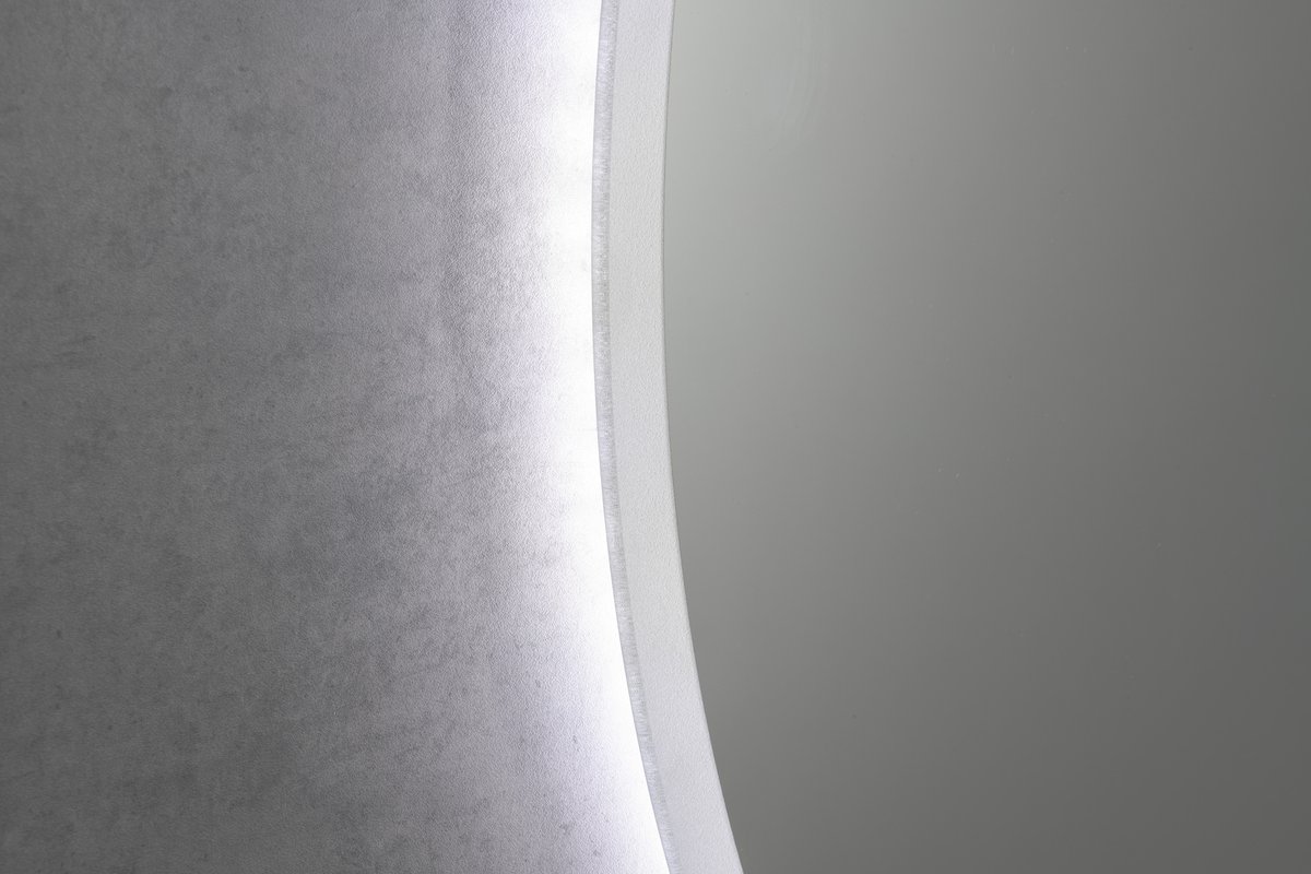 Aqualine URSA kulaté zrcadlo s LED osvětlením ø 70cm, dotykový senzor, stmívatelné, detail podsvícené hrany