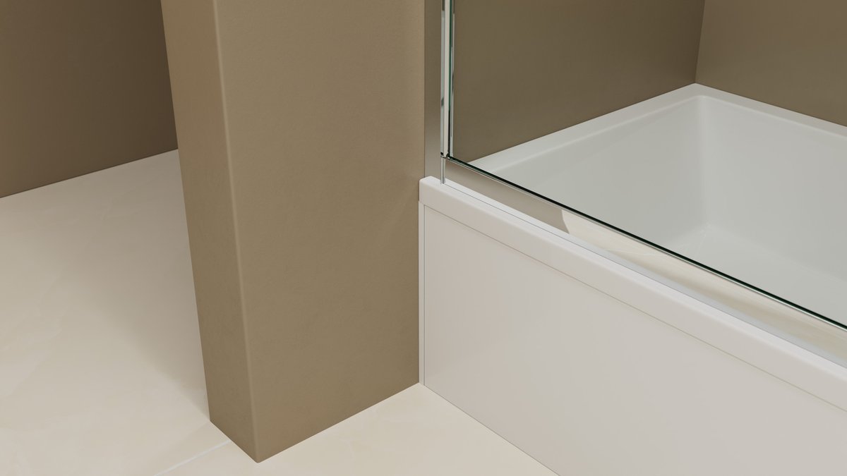 Polysan UNIVERSAL NIKA panel 110x36cm, panel vany ve skleněné zástěně