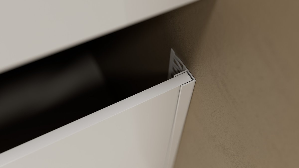 Polysan UNIVERSAL NIKA panel 140x52cm, detail rohového spoje