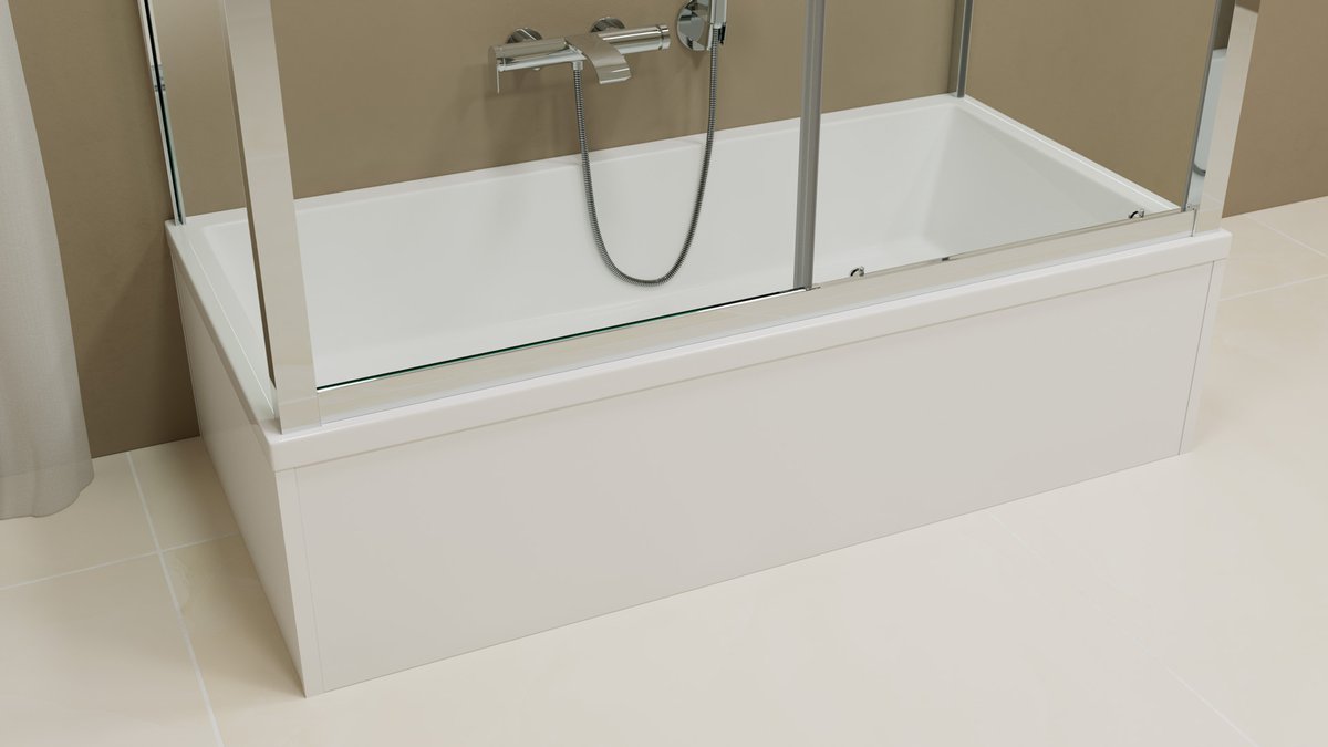 Polysan UNIVERSAL U panel 75x130x75x36cm, panel u vany v koupelně