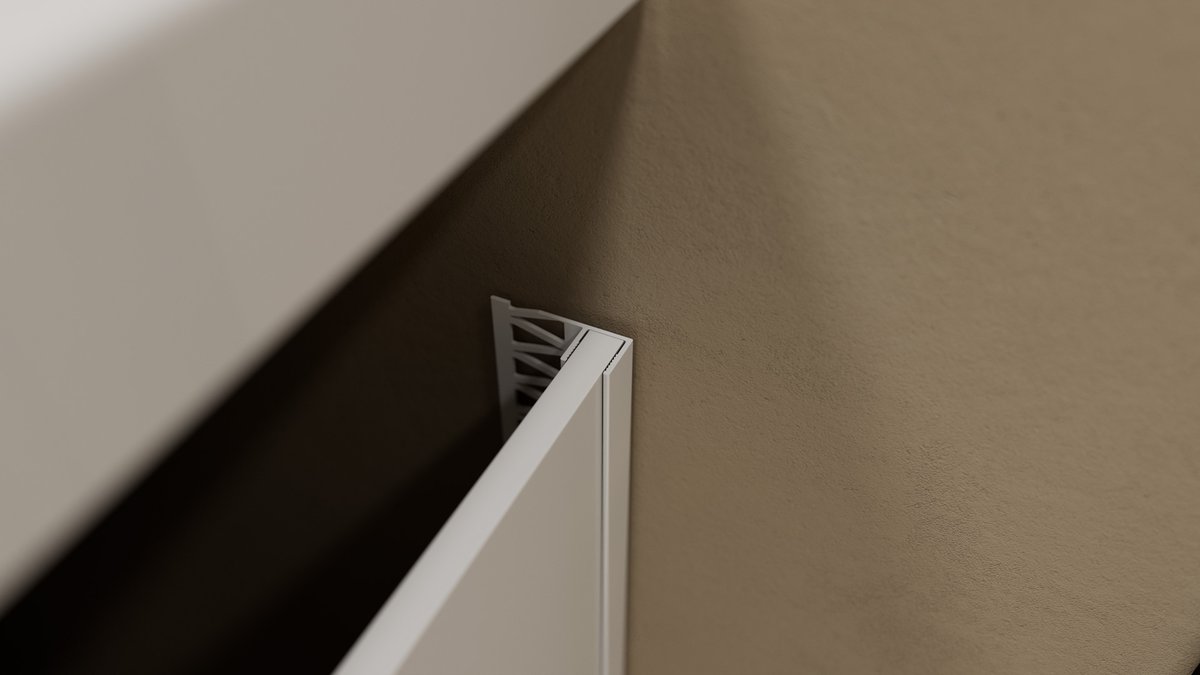 Polysan UNIVERSAL U panel 80x175x80x59cm, detail rohového spoje