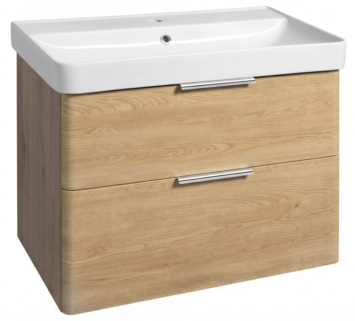 Aqualine DENEB umyvadlová skříňka 77,3x55x42,4cm, dub emporio
