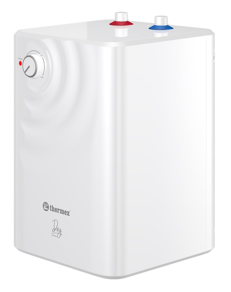 THERMEX DAY elektrický bojler, zásobník, 10 l, spodní, bílá, pohled šikmo zepředu