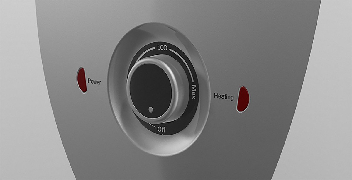 THERMEX HIT PRO elektrický bojler, zásobník, 15 l, horní, bílá, detail ovládacího kolečka