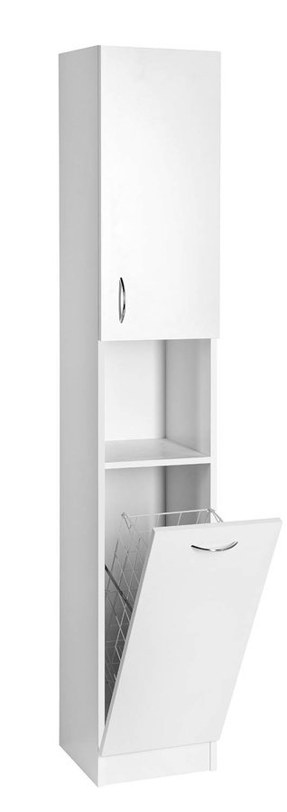 Aqualine SIMPLEX ECO vysoká skříňka s košem 30x180x30cm, s otevřeným košem na prádlo