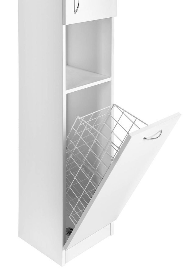 Aqualine SIMPLEX ECO vysoká skříňka s košem 30x180x30cm, otevřený koš na prádlo
