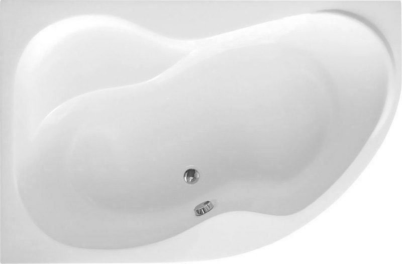 Aqualine CIDLINA 160 vana 160x105x45cm, levá, bílá