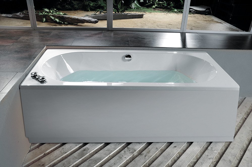 Polysan ASTRA B obdélníková vana 165x75x48cm, bílá, pohled zepředu