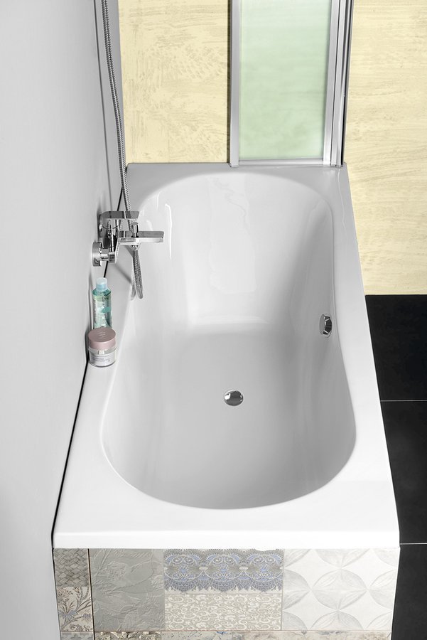 Aqualine JIZERA vana 180x80x39cm, bílá, v koupelně pohled shora