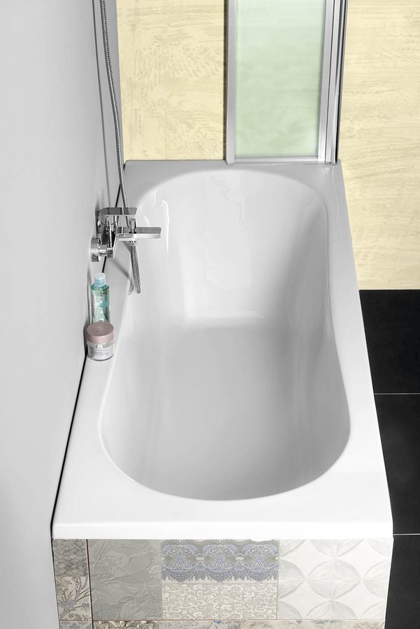 Aqualine JIZERA vana 120x70x39cm, bílá, v koupelně pohled shora