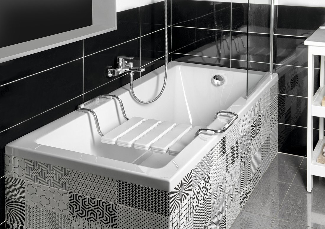 Aqualine DOUBRAVA obdélníková vana 160x70x42cm, bílá, na okraji vany