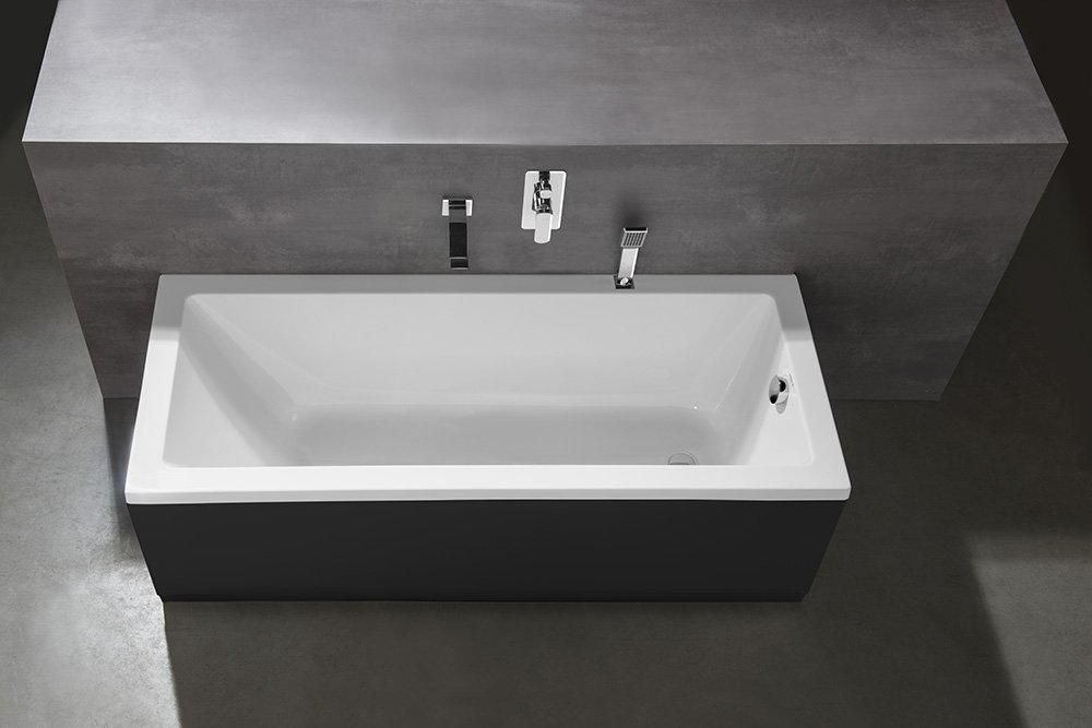 Aqualine DOUBRAVA obdélníková vana 170x70x42cm, bílá, v koupelně s baterií