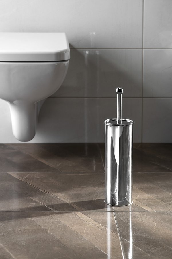 Aqualine SIMPLE LINE WC štětka válcová, nerez lesk, v koupelně u WC