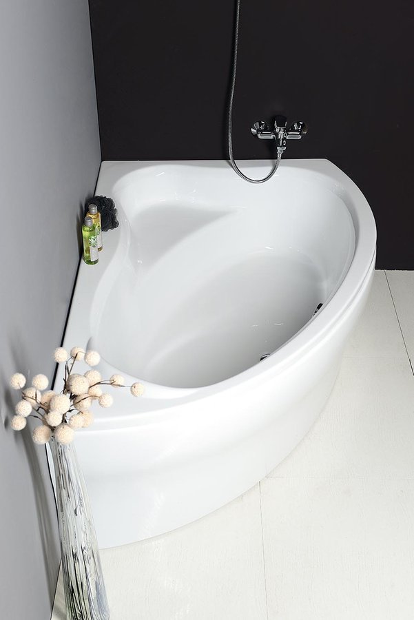 Aqualine ORAVA vana 150x90x38cm, pravá, bílá, v koupelně v rohu