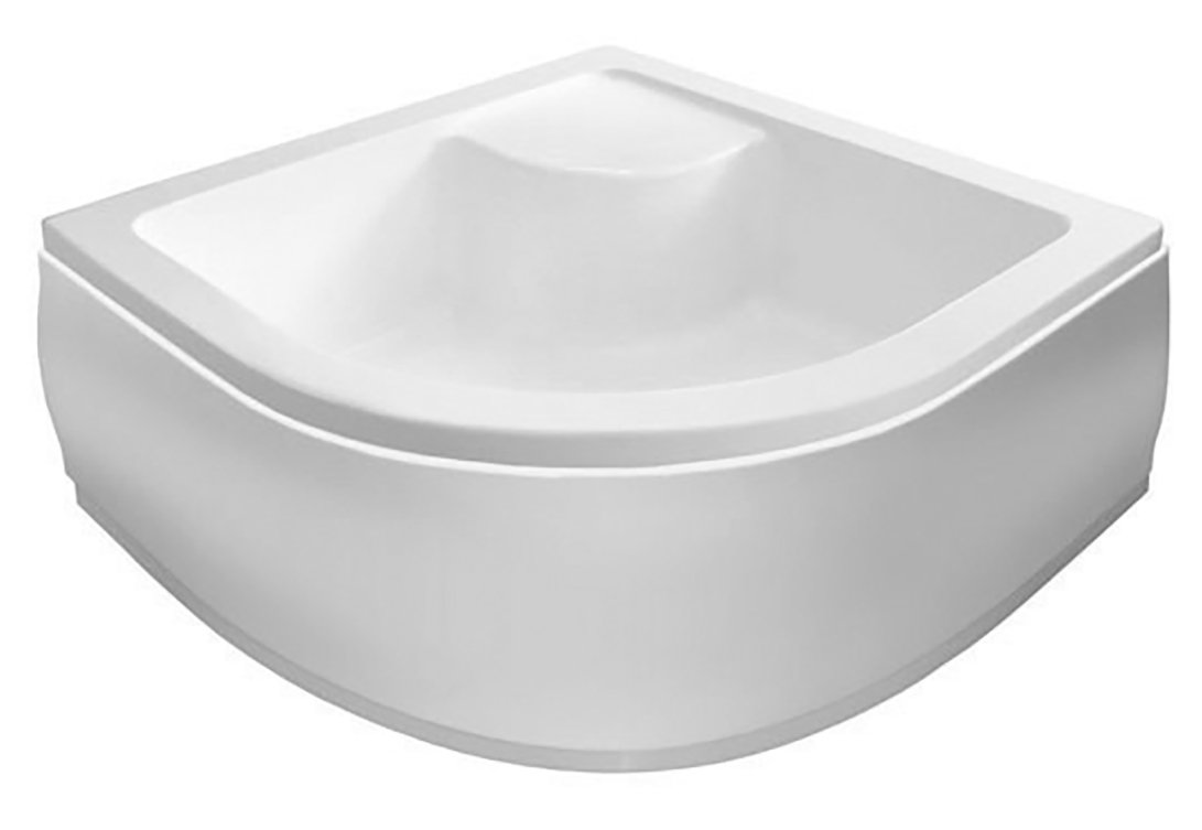 Aqualine Sprchová vanička akrylátová, čtvrtkruh 90x90x28cm, včetně nožiček, R550, pohled shora