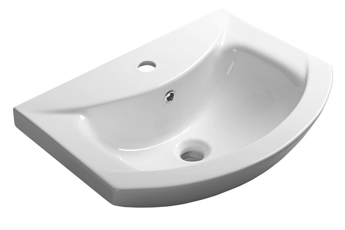Aqualine ZERO keramické umyvadlo nábytkové 55x43,5cm, bílá