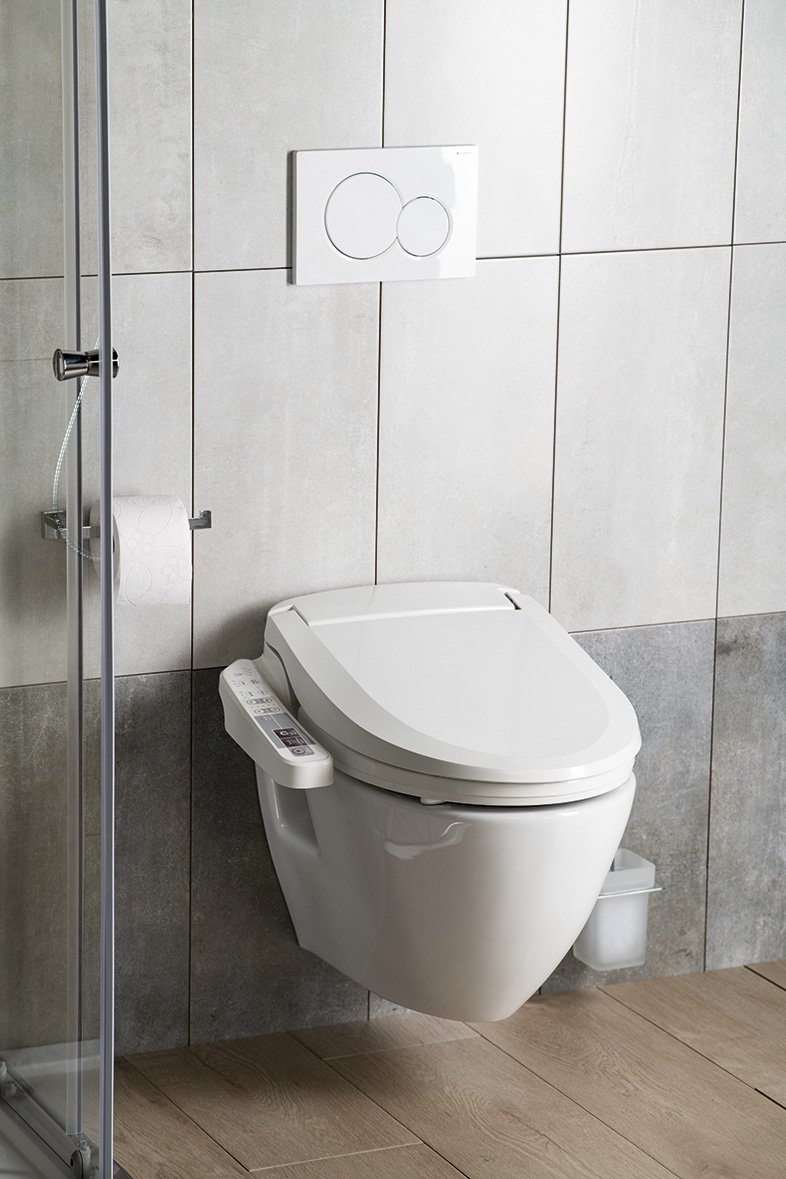 Aqualine BLOOMING EKO elektronický bidet, v koupelně