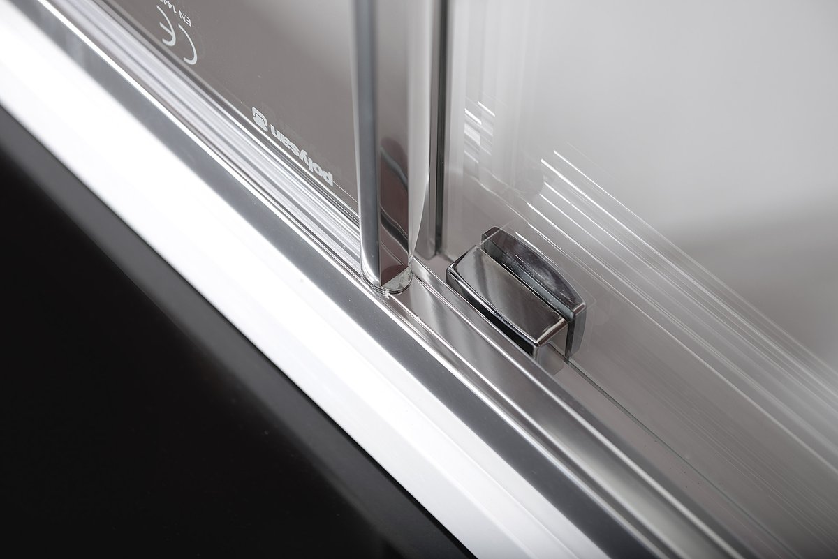 Polysan LUCIS LINE sprchové dveře 1000mm, čiré sklo, detail spodní kolejnice