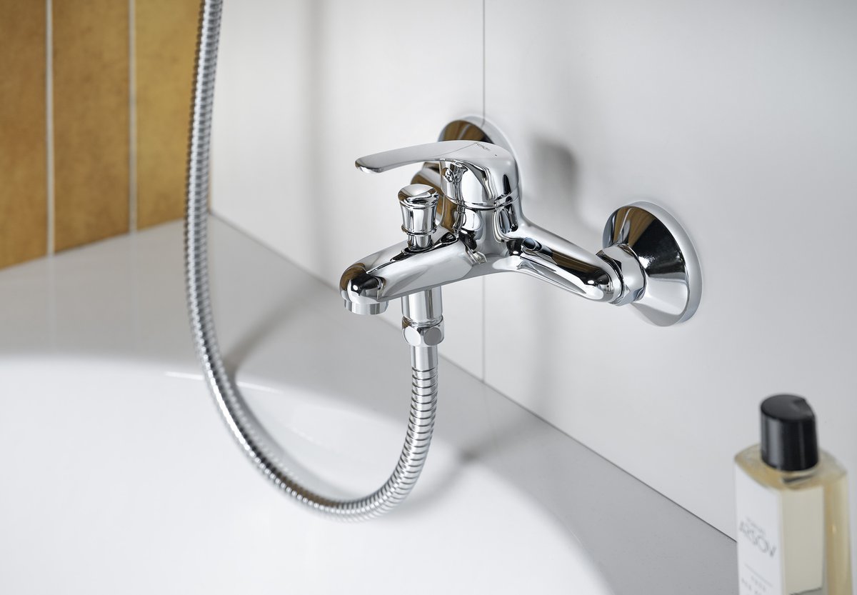 Aqualine AQUALINE 35 nástěnná vanová baterie, chrom, na stěně u vany