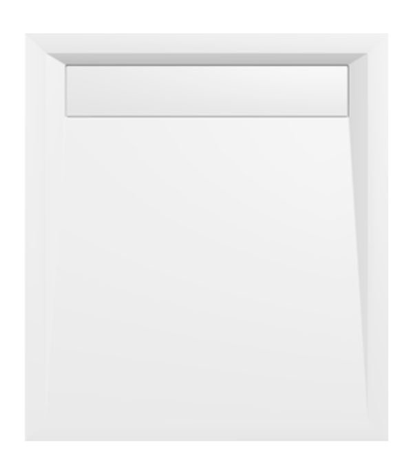 Polysan VARESA sprchová vanička z litého mramoru se záklopem, obdélník 90x80cm, bílá