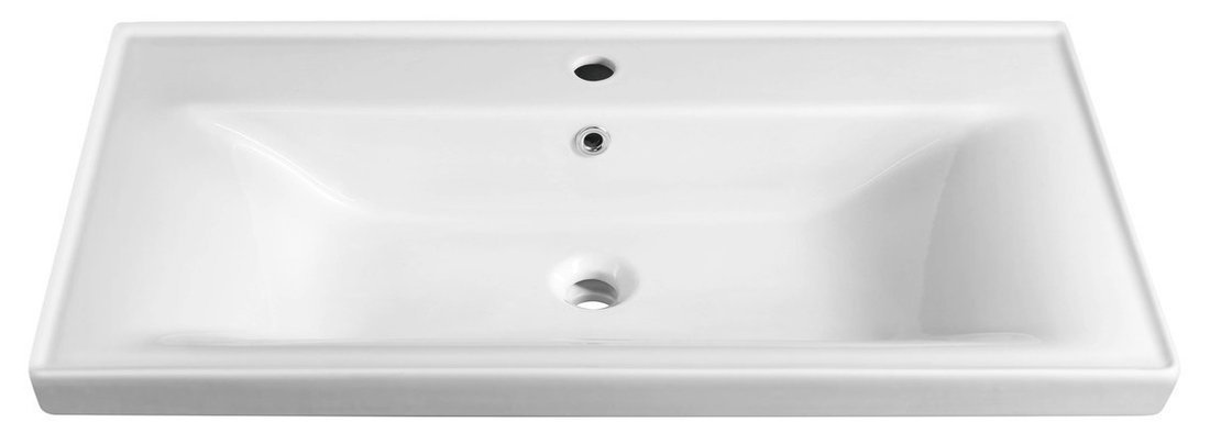 Aqualine SAVA 90 keramické umyvadlo nábytkové 90x46cm, bílá, pohled shora