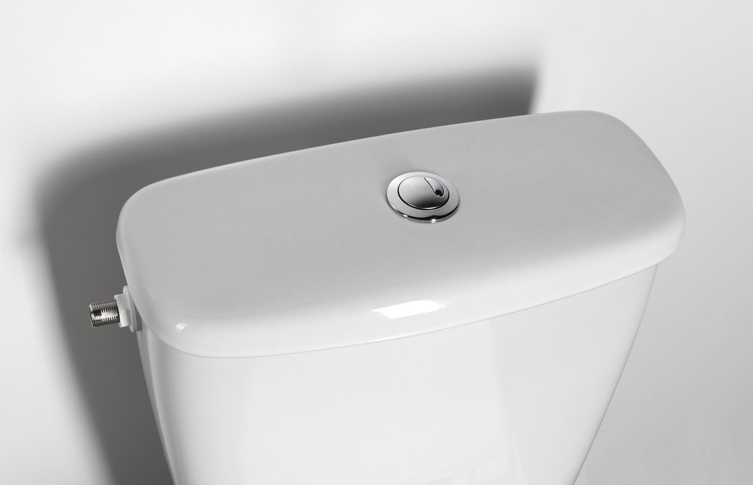 Aqualine MIGUEL WC kombi, dvojtlačítko 3/6l, spodní odpad, bílá, detail splachovací nádrže