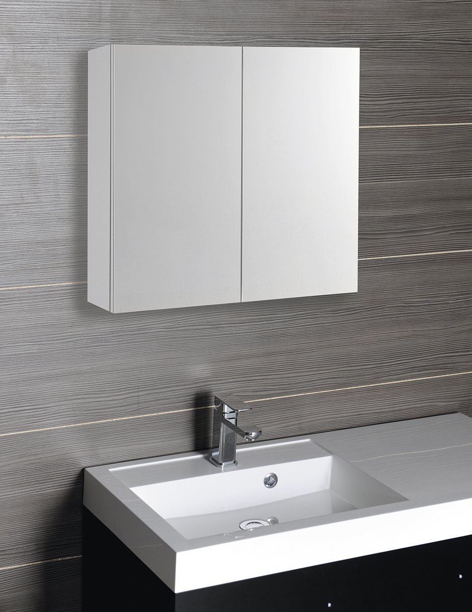 Aqualine VEGA galerka, 80x70x18cm, bílá, nad umyvadlem