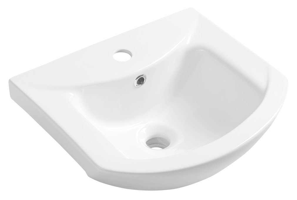 Aqualine ZERO 45 keramické umyvadlo nábytkové 45,5x40cm, bílá