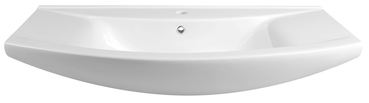Aqualine ZERO 97 keramické umyvadlo nábytkové 97x51cm, bílá, pohled zepředu