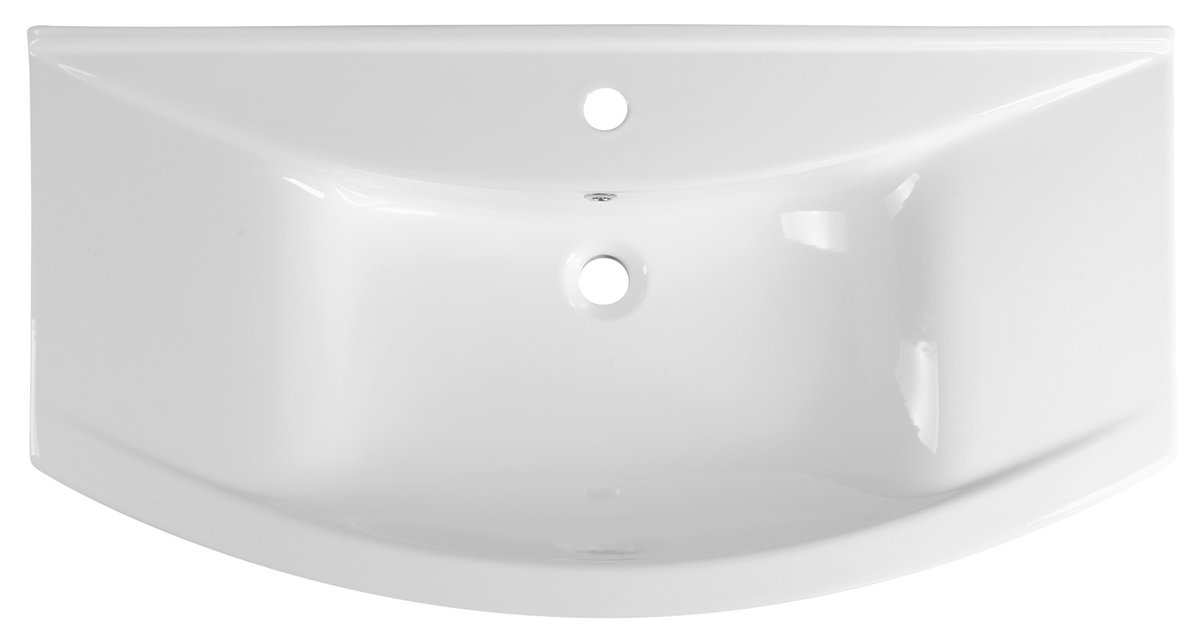 Aqualine ZERO 97 keramické umyvadlo nábytkové 97x51cm, bílá, pohled shora