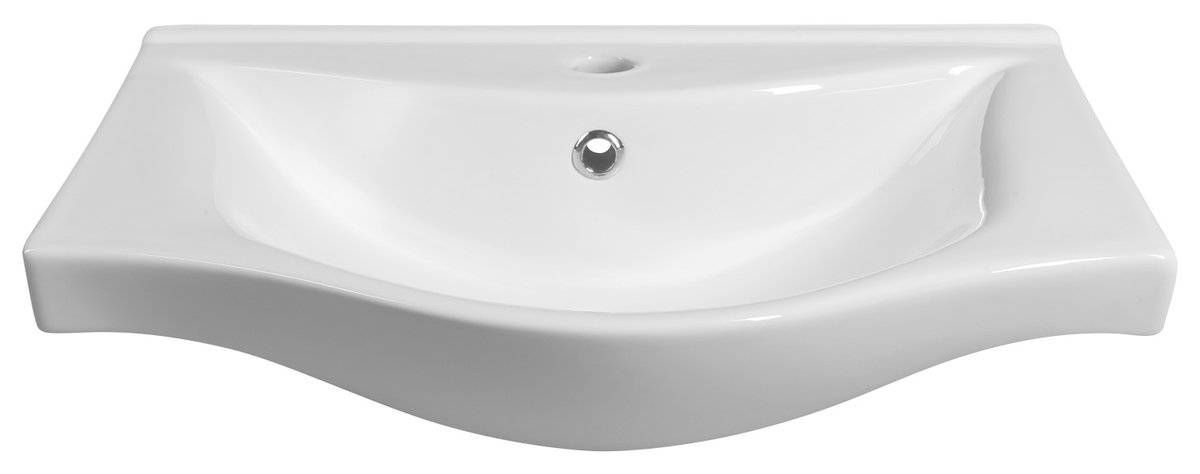 Aqualine ZARA 55 keramické umyvadlo nábytkové 54x44,5cm, bílá, pohled zepředu