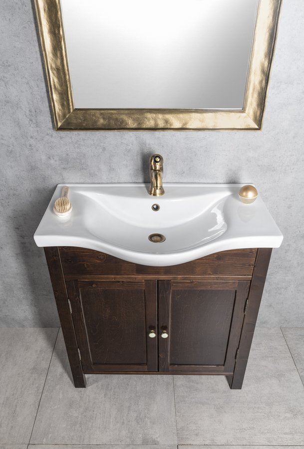 Aqualine ZARA 80 keramické umyvadlo nábytkové 79,5x46cm, bílá, v koupelně 3