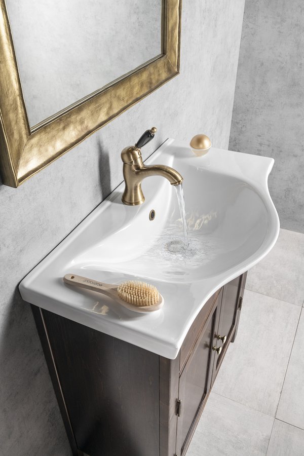 Aqualine ZARA 80 keramické umyvadlo nábytkové 79,5x46cm, bílá, pohled shora na umyvadlo