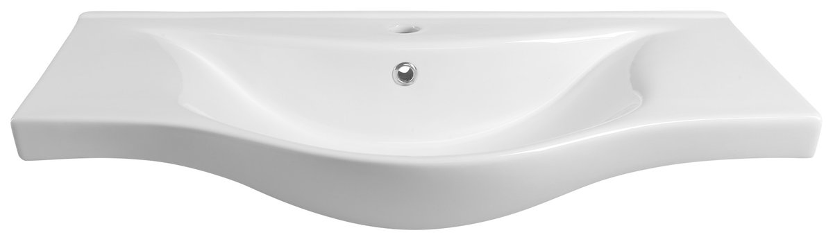 Aqualine ZARA 80 keramické umyvadlo nábytkové 79,5x46cm, bílá, pohled zepředu