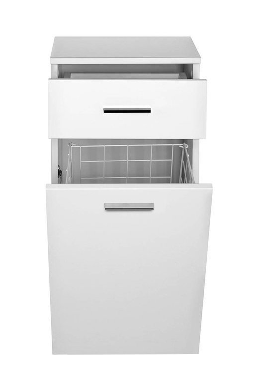 Aqualine ZOJA/KERAMIA FRESH skříňka spodní s košem 35x78x29cm, bílá, otevřená zásuvka a koš 2
