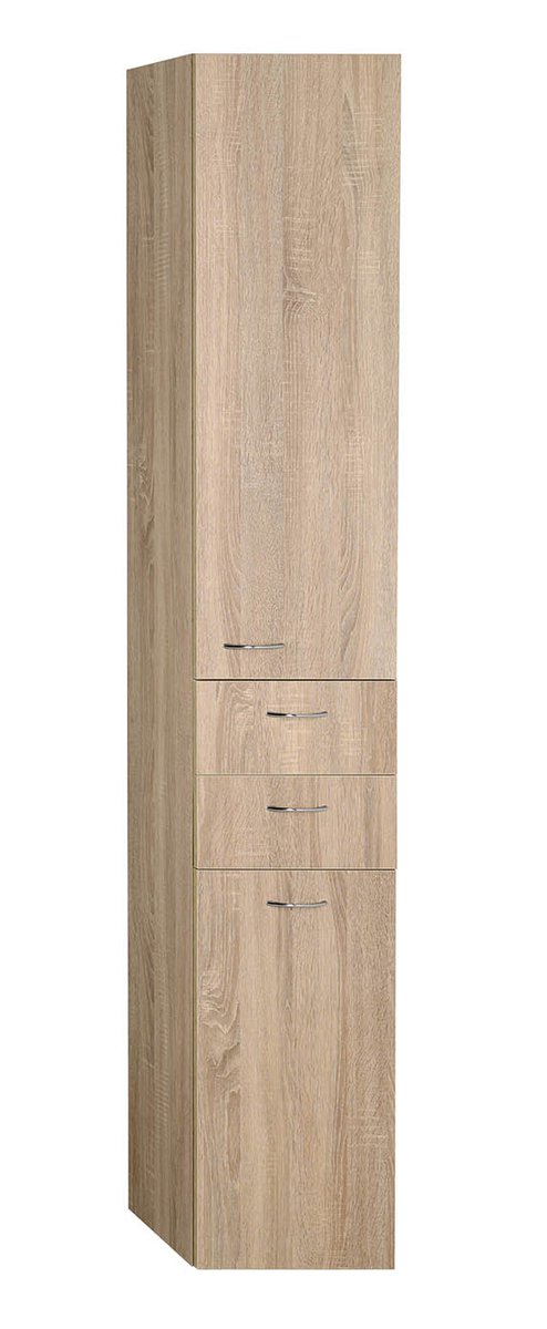 Aqualine ZOJA/KERAMIA FRESH skříňka vysoká s košem 35x184x29cm, dub platin