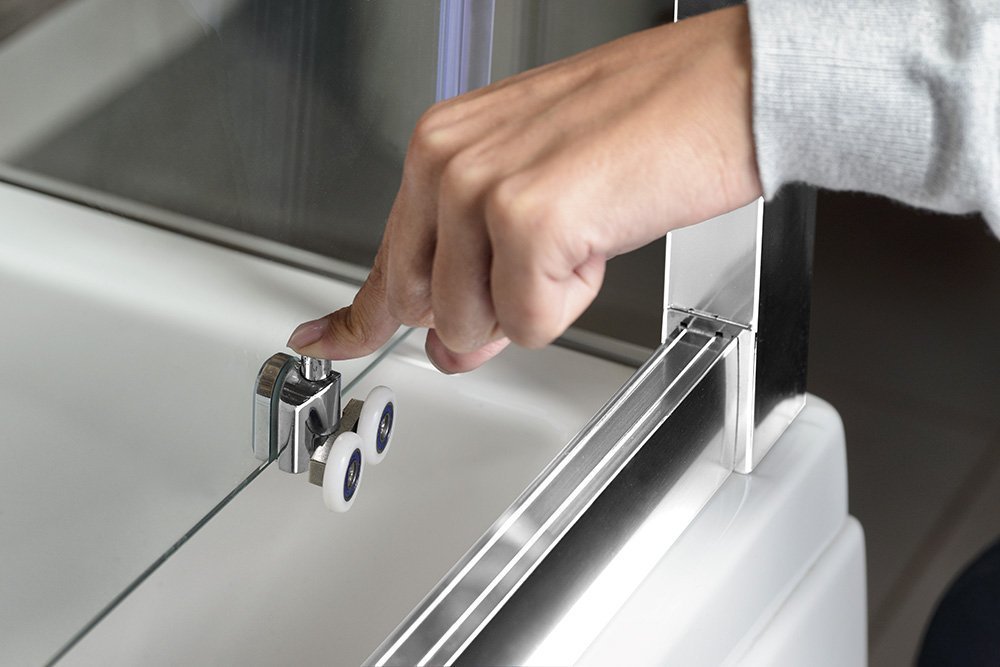 Polysan DEEP sprchové dveře 1200x1650mm, čiré sklo, nastavení kolečka dveří rukou