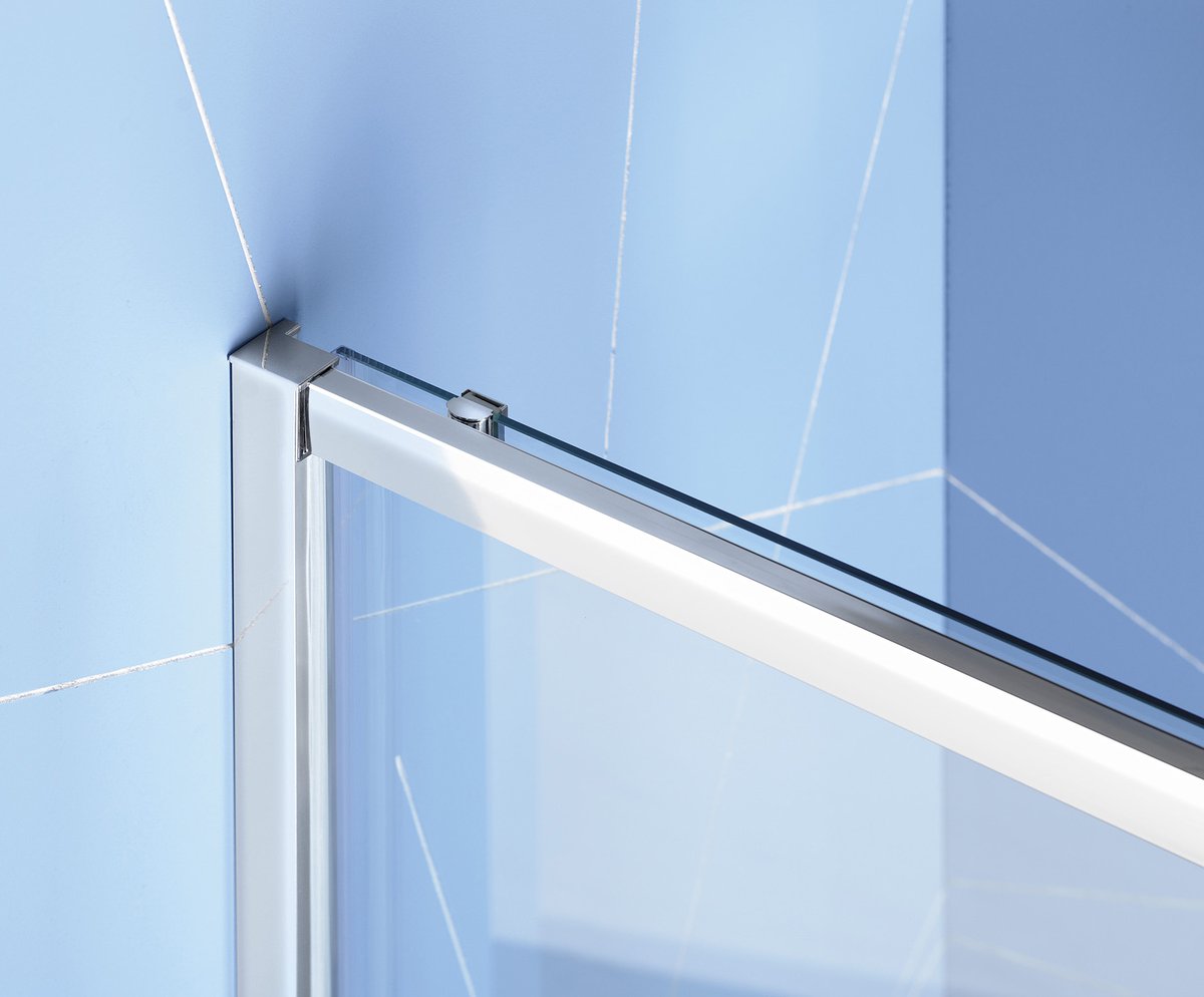 Polysan EASY obdélníkový sprchový kout 1200x700mm, čiré sklo L/P varianta, detail horní kolejnice